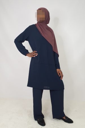 Tunique bleue Poche Kangourou