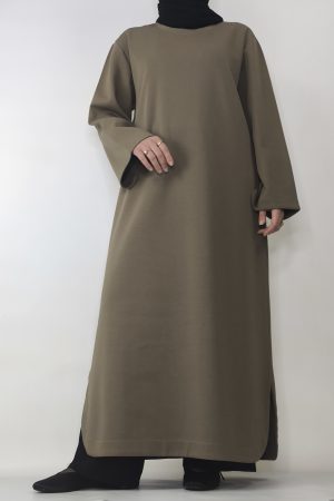 Tunique longue jersey maille polo pour femme